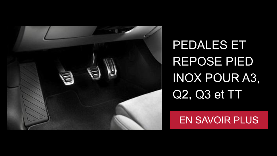 PEDALES ET REPOSE PIED INOX POUR A3, Q2, Q3 et TT